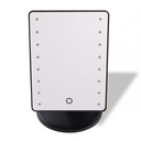Square LED Makeup Mirror, Black (10x Magnifying)