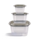 3-Piece Square Food Container Set (280/720/1400 ml)