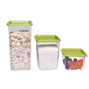 3-Piece Dry Food Container Set, Glass (430/880/1300 ml)